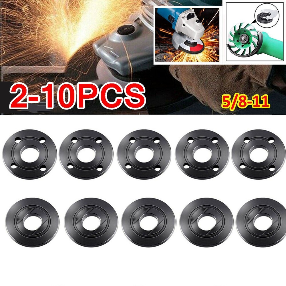 2-10PCS Black 5/8-11 Angle Grinder Flange Nut Inner Outer Lock Nut Set