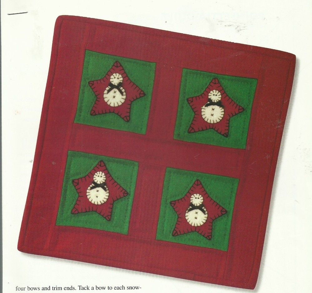 A0067 STAR SNOWMAN WALLHANGING QUILT PATTERN/INSTRUCTIONS