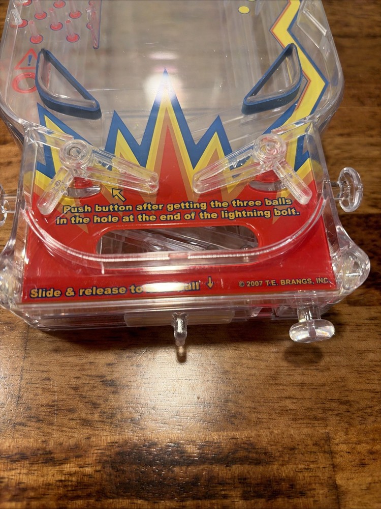 T.E. BRANGS Handheld Tabletop Manual Pinball Machine 3 Balls 2007