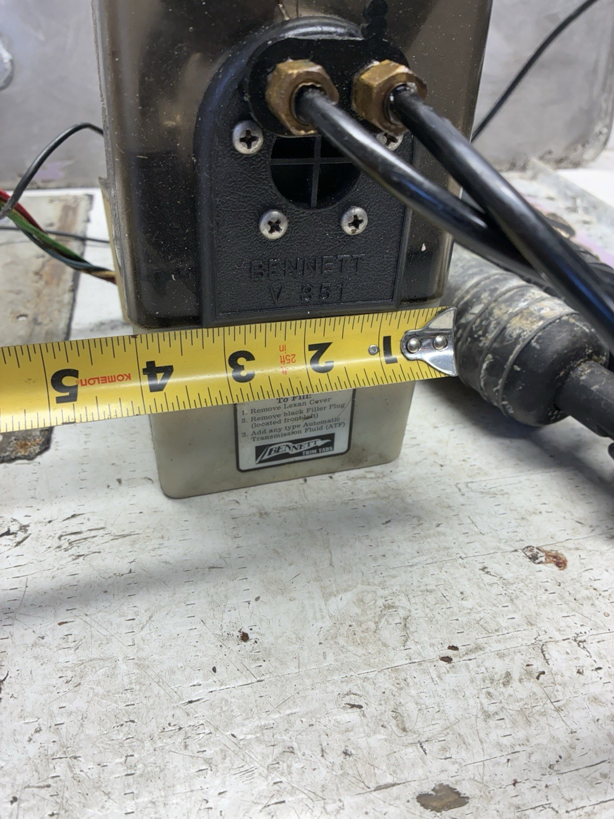 Bennett V351 12 Volt Hydraulic Trim Tab Pump, Accuators, Lines, Tabs, & Switch