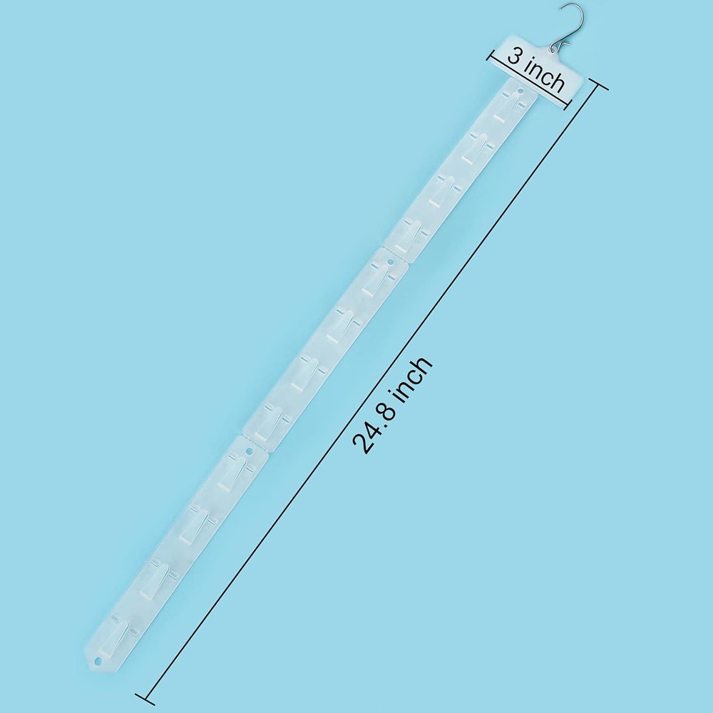 Durable Plastic Display Strips with Label Headers - 12 Stations for Retail Use
