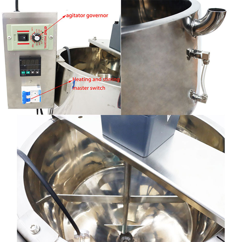 100-1000ml Pneumatic Paste Liquid Heating Mixing Filling Machine 110VSingle Head