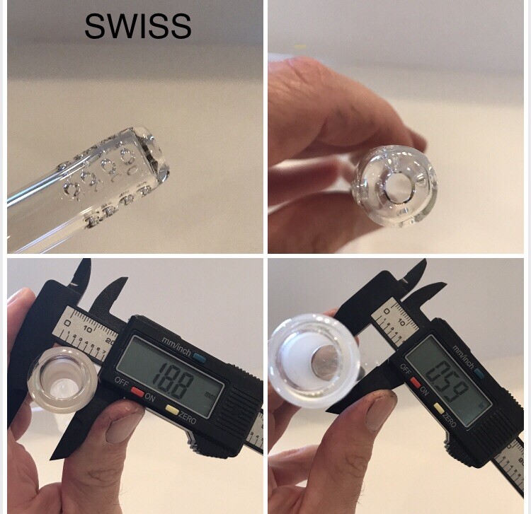 14mm Glass Downstem 45 Degree Curved Bent 3” 4” 5” 6” Inch Grommet Premium Perc