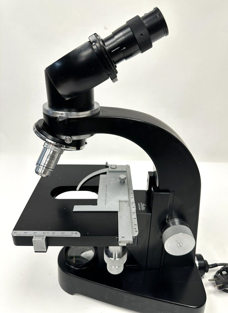 Vintage Leitz Wetzlar Binocular Microscope with Case
