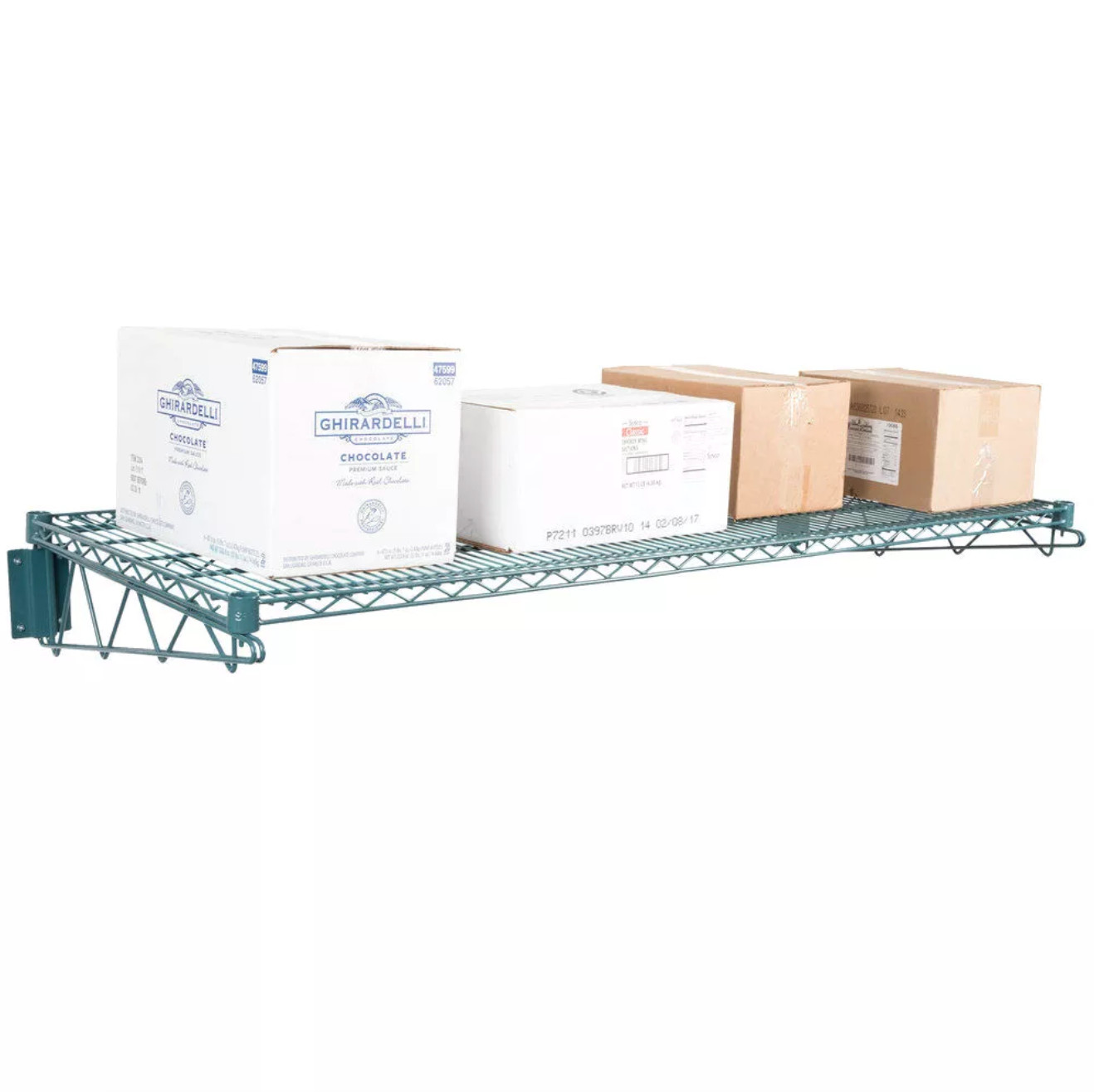 24" x 60" Wall Mount Green Epoxy Wire Shelf Rack Commercial Restaurant Pot NSF