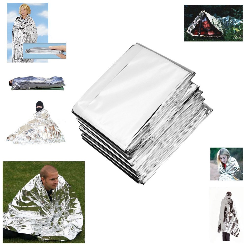 5pcs Blankets Emergency Sunscreen Blankets Warming Reflective Blanket