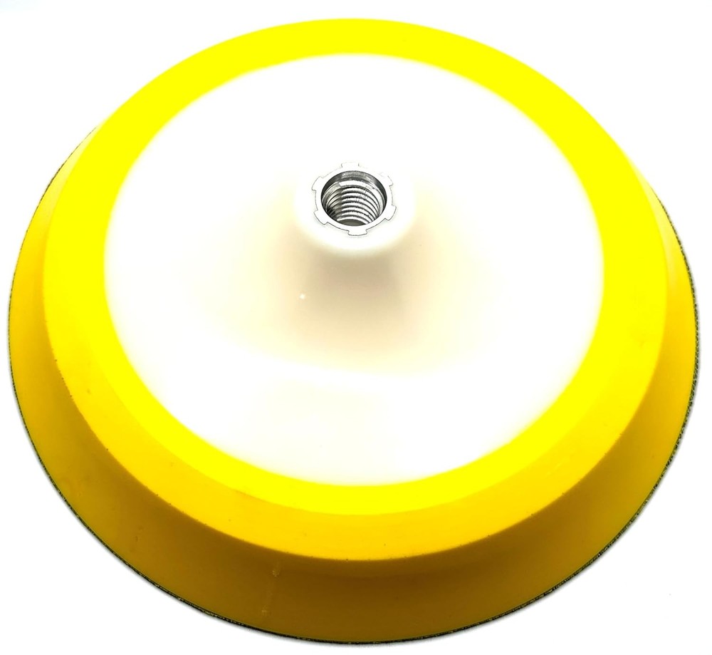 8-inch premium hook-and-loop backing plate,