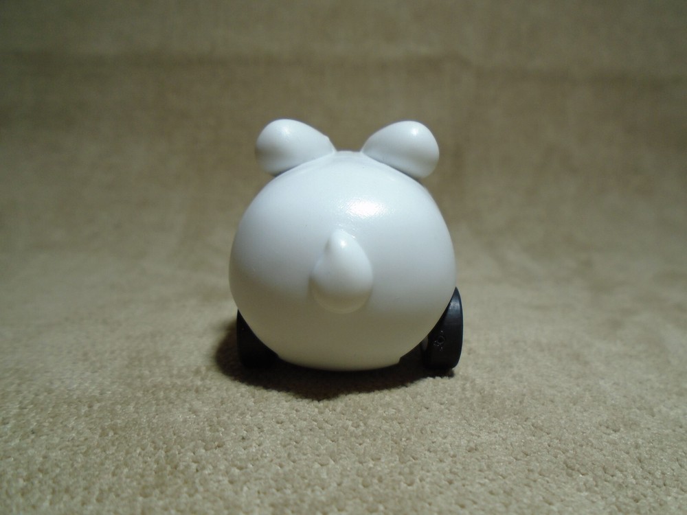 MINIATURE PLASTIC PULL BACK ACTION BUNNY RABBIT RACER FIGURE UNBRANDED (MA564)