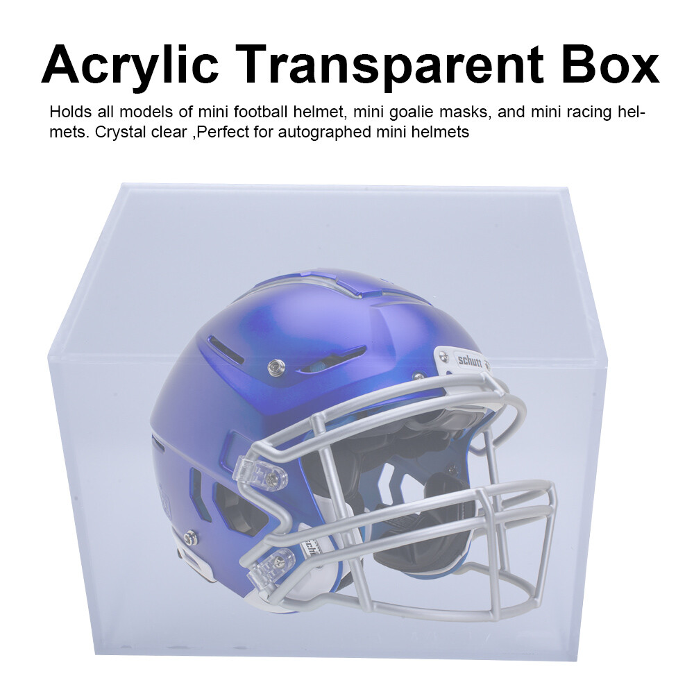 Mini Football Helmet Display Box Case Empty Container USA