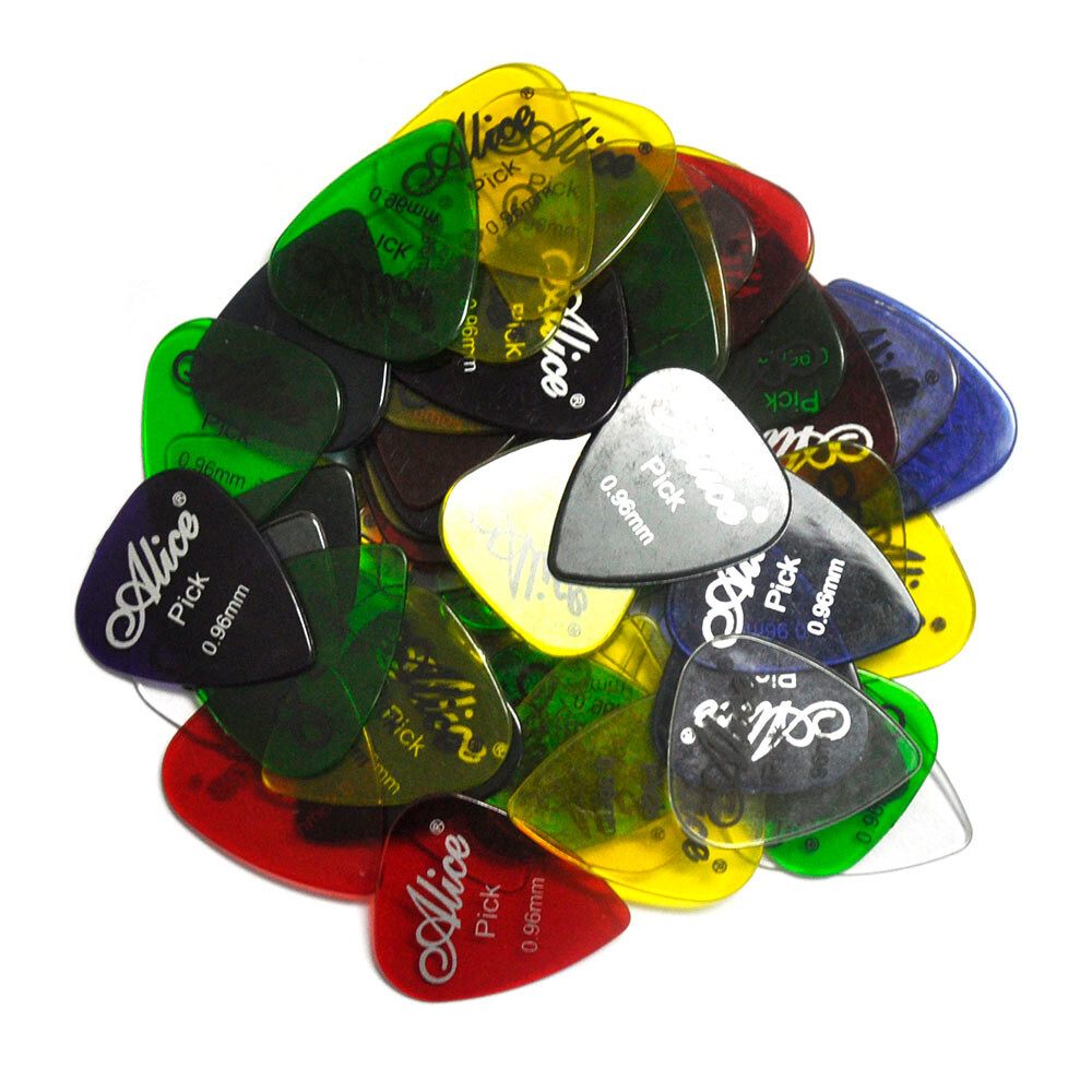 100pcs Alice 0.96mm Heavy Guitar Picks Plectrums Clear Polyester AP-H