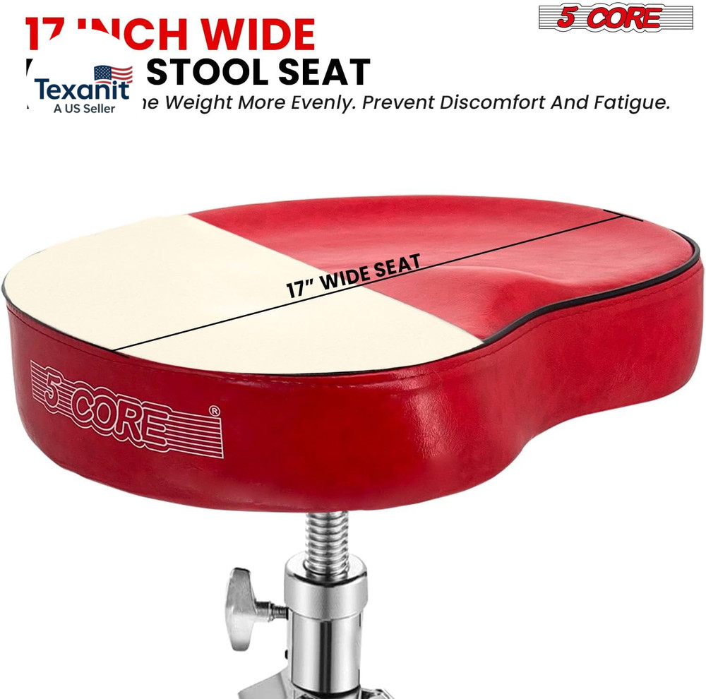 Drum Throne 4 Inch Thick Padded Ergonomic Comfortable Saddle Guitar Stool Heavy