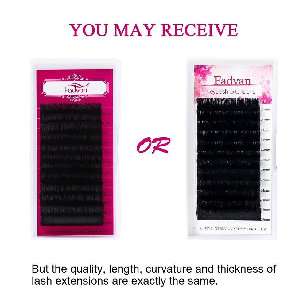 D Curl 0.10mm 20-25mm Mixed Silk Eyelash Extensions