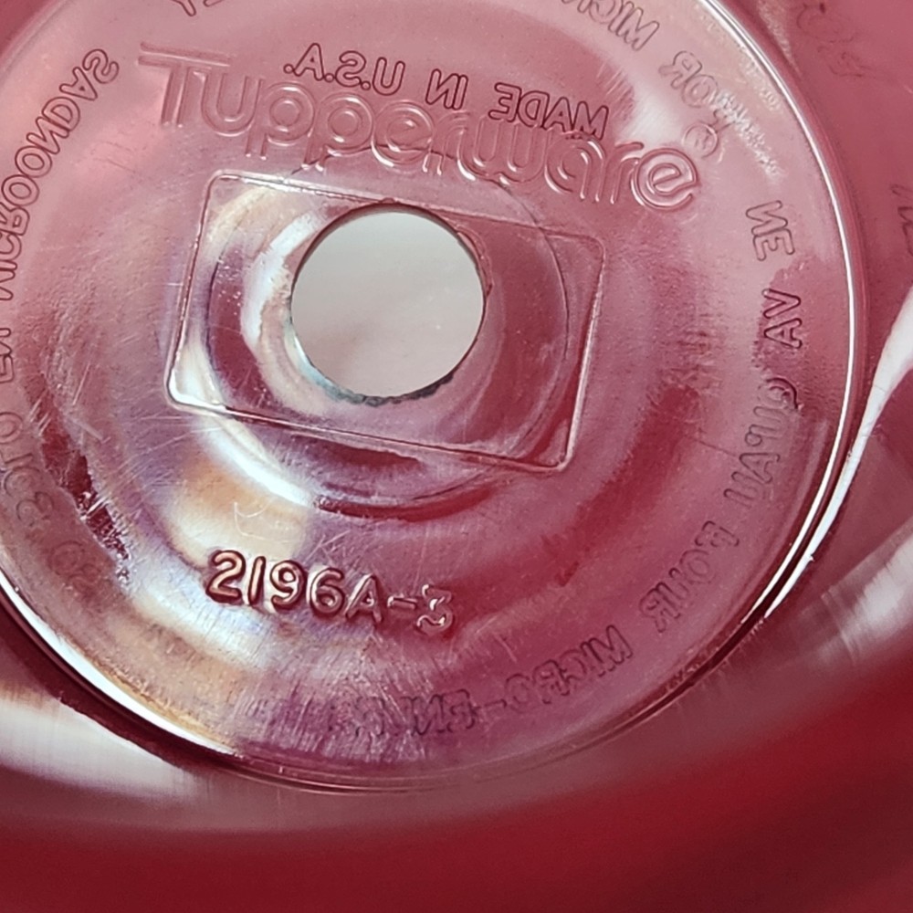 Vintage Tupperware TupperWave 5 Piece Cranberry Red Stack Cooker