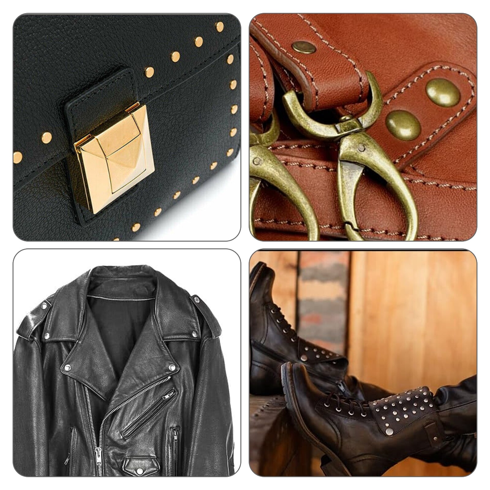 240 Set Leather Rivet Kit Double Cap Metal Studs for DIY Craft Hardware Supplies