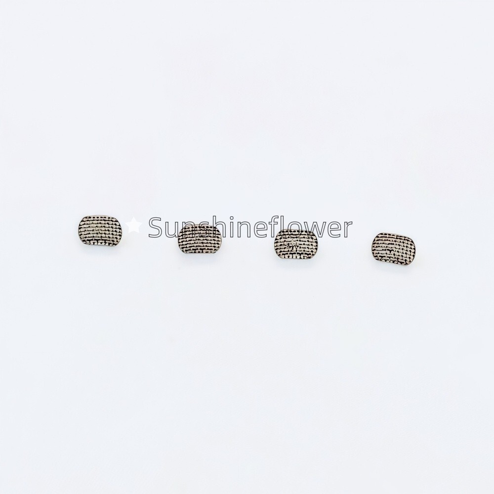 100 Pcs Dental Direct Bond Eyelets Rectangular Crimpable Hook Lingual Buttons