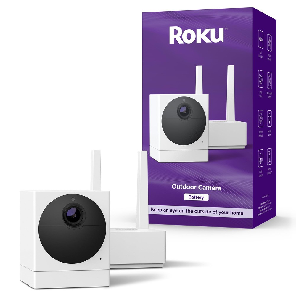 Roku Outdoor Camera for Home Security - IP65 Wireless