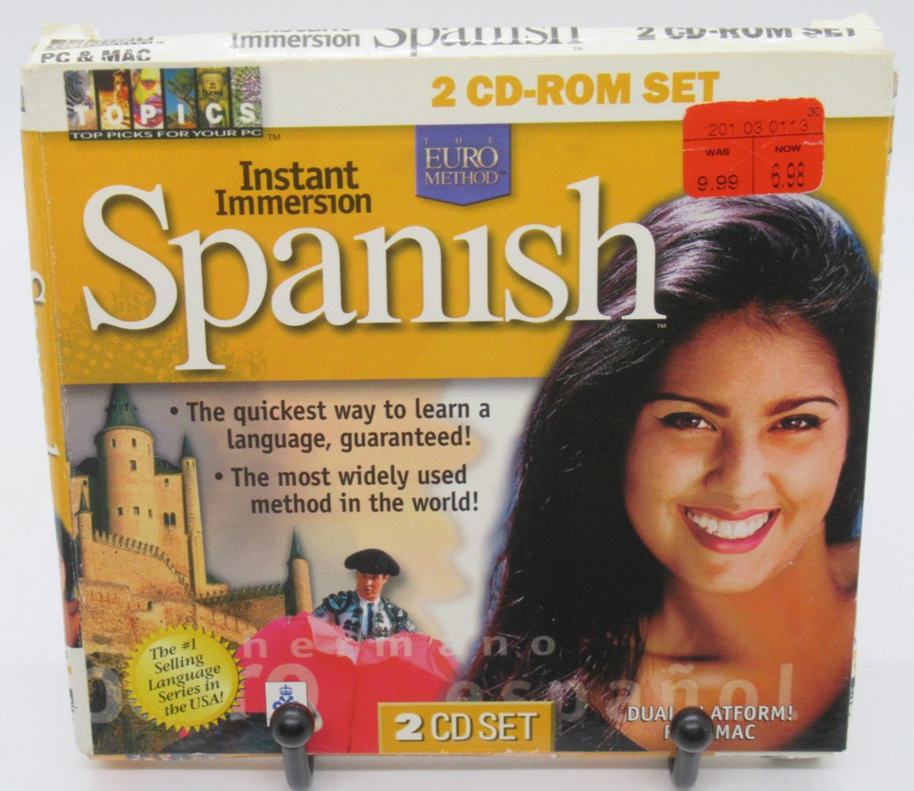 INSTANT IMMERSION: SPANISH 2-DISC PC CD-ROM LANGUAGE LEARNING SOFTWARE WIN 95/98