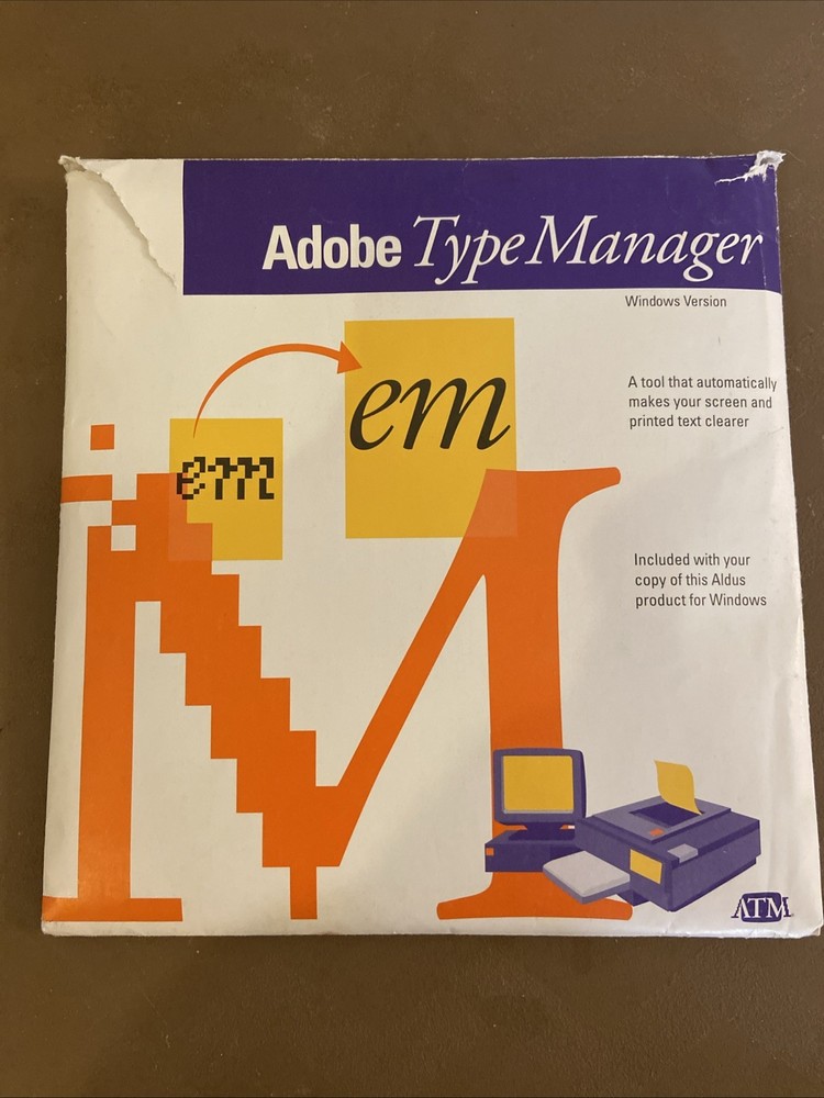 Adobe Type Manager for Windows Media 1990