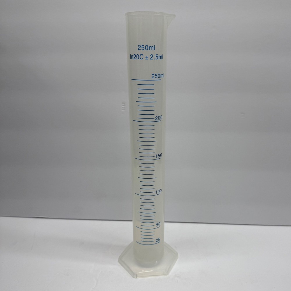 250ml Graduated Polypropylene Cylinders pack of 5