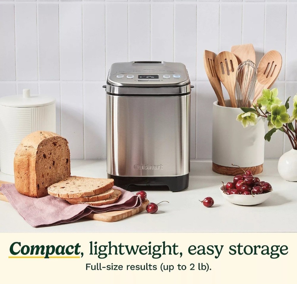 Cuisinart Compact Automatic 2lb Bread Maker CBK-110P1 - Bread Dough Cake Jam