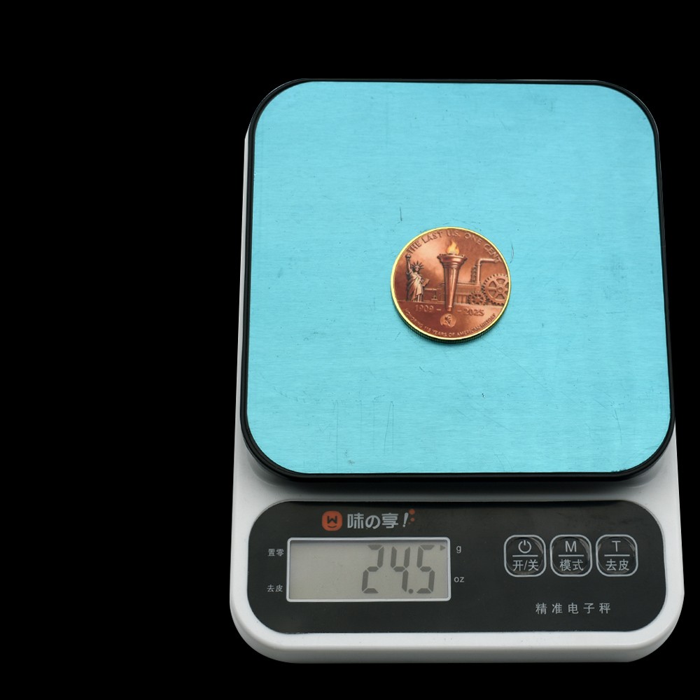 Final Penny Challenge Coin – The Last US One Cent, 1909-2025, Lincoln Memorial