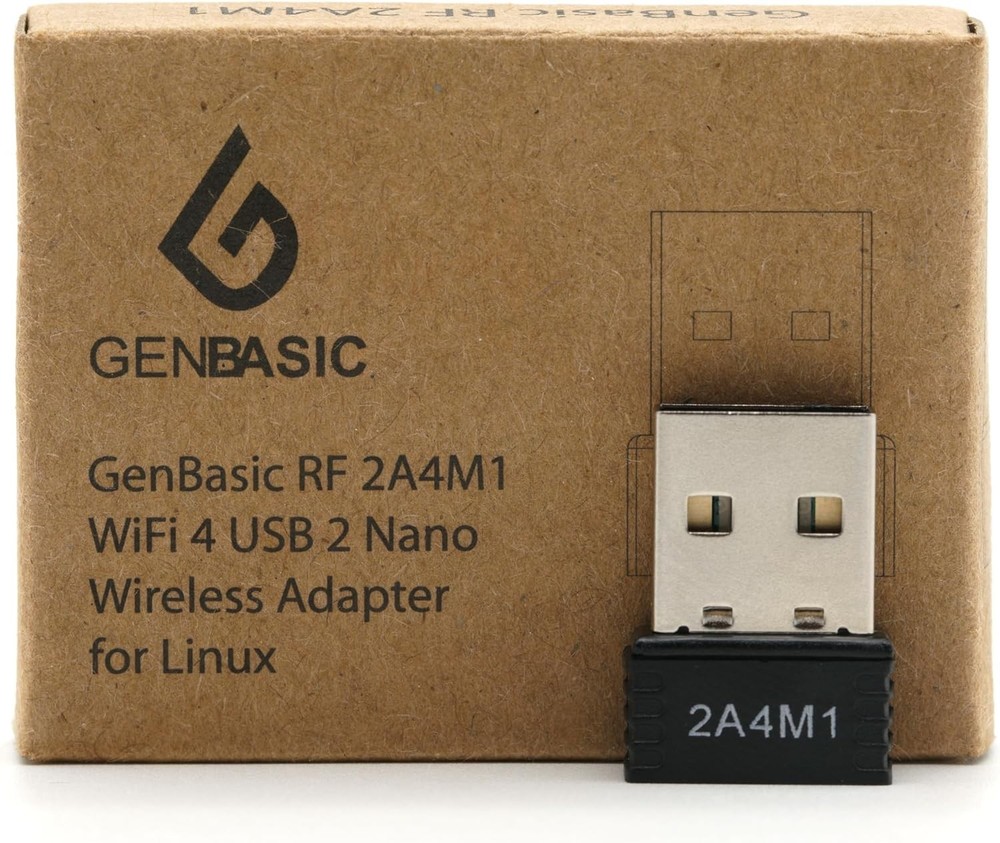 Black WiFi 4 USB Nano Wireless Dongle for Linux Desktops - Ultimate Security