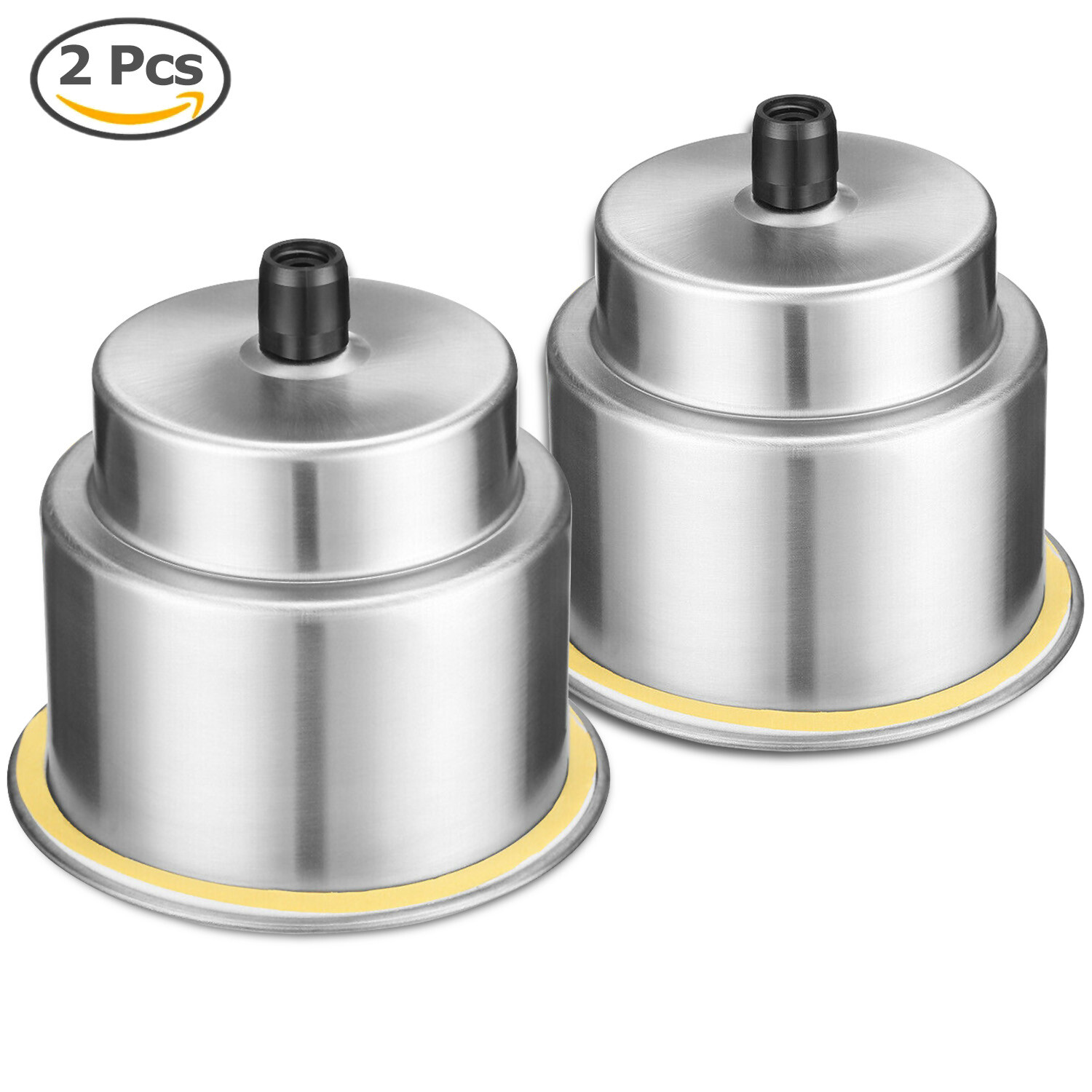 2x Stainless Steel Cup Drink Holders for Marine Boat Car Truck Camper RV w Drain