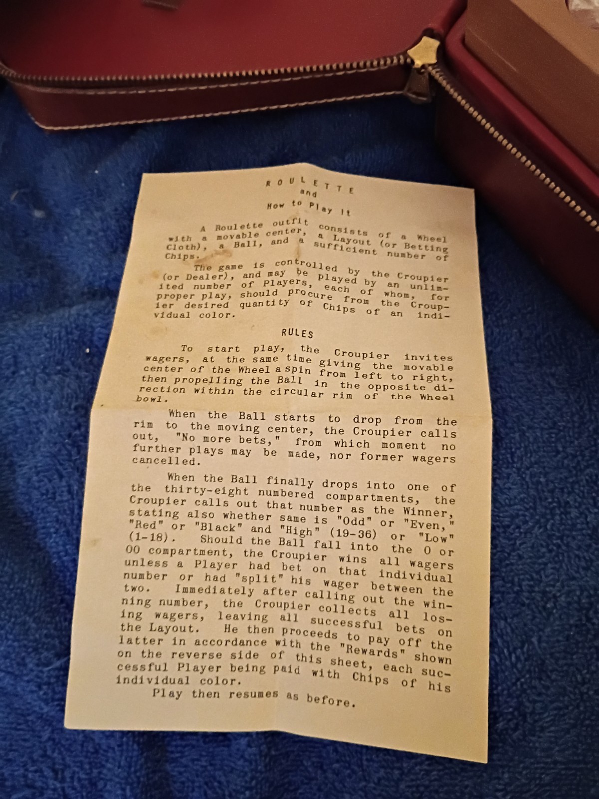 8" Vintage Bakelite Roulette Wheel Ap Games 900 Chips Ball Rumpp Leather Case