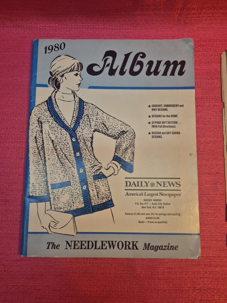 Vintage Needlework Crochet Pattern Booklets 1980 Star Potholders