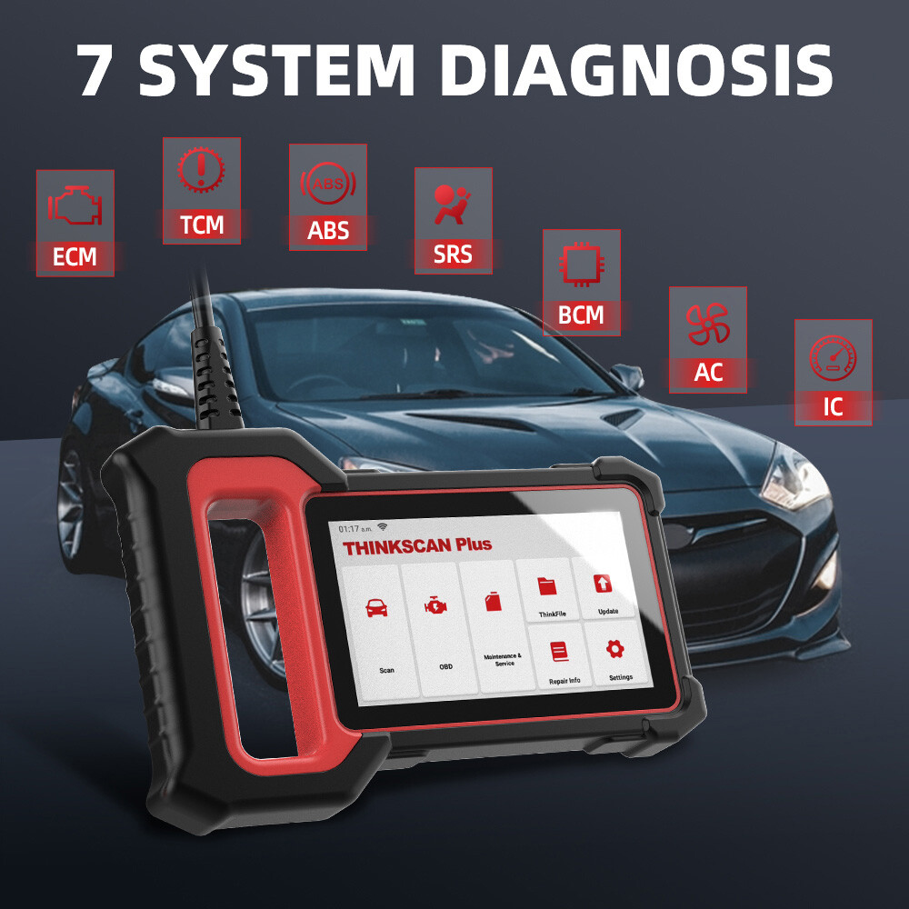 OBD2 Scanner Thinkscan Plus S7 Car Auto Diagnostic Tool ABS SRS BCM IC AC New