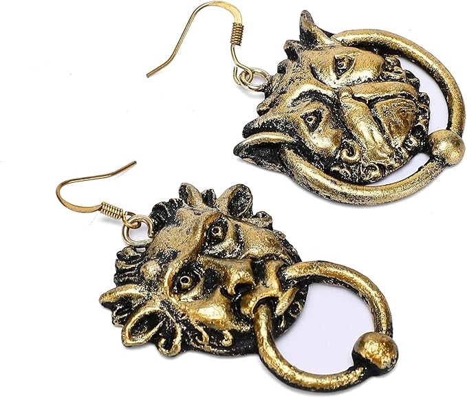 Door Knocker Earrings - Labyrinth - Handcrafted Resin Jewelry for Fans