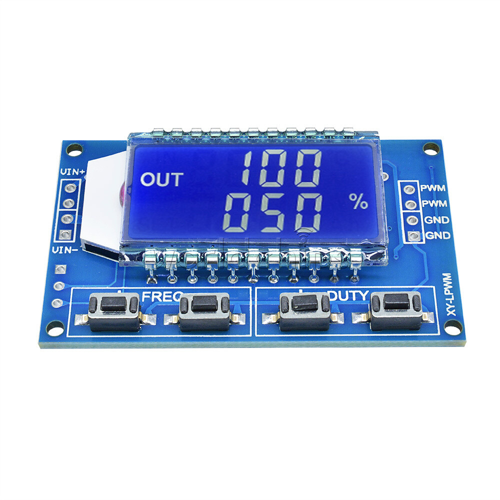2CHS PWM Pulse Frequency Duty Cycle Square Wave Signal Generator LCD Module