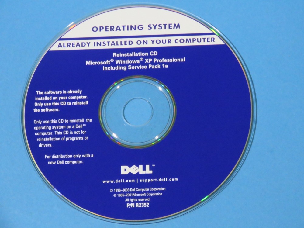 Dell Reinstallation CD Win XP Pro SP1a