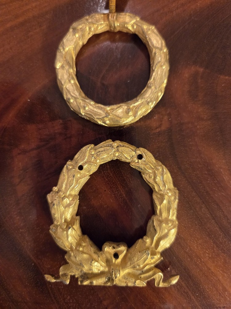 Antique Bronze Neoclassical Pediments