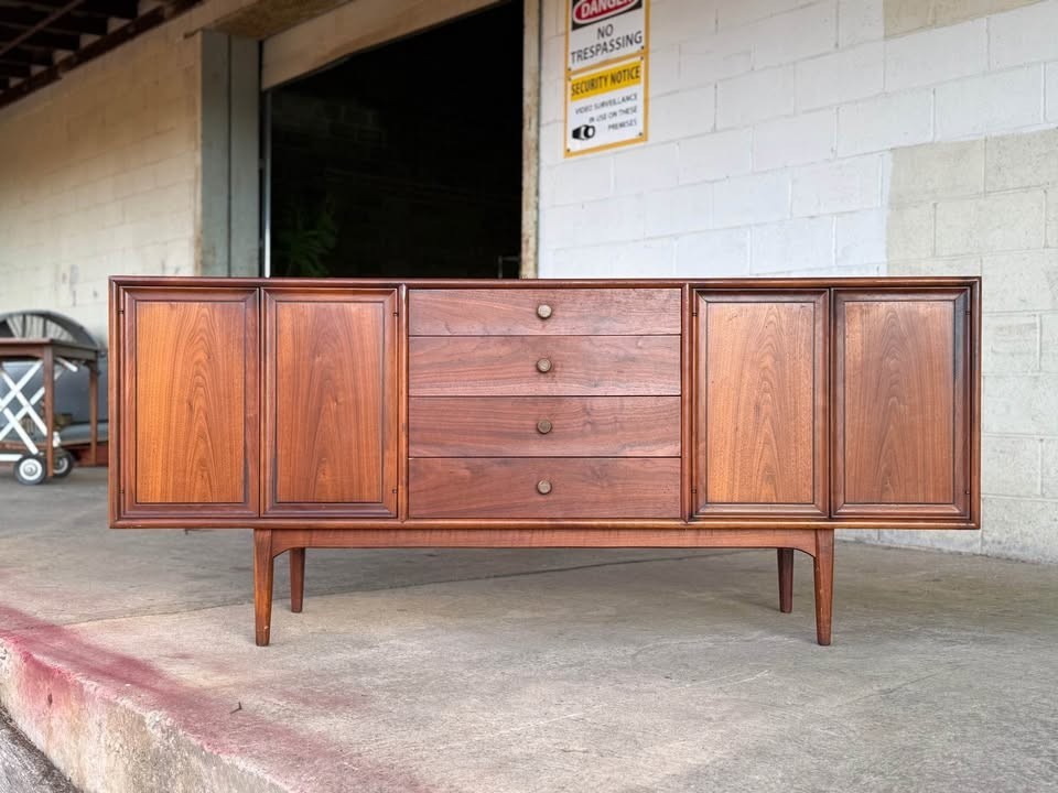 Mid-Century Modern Drexel Declaration Walnut Sideboard