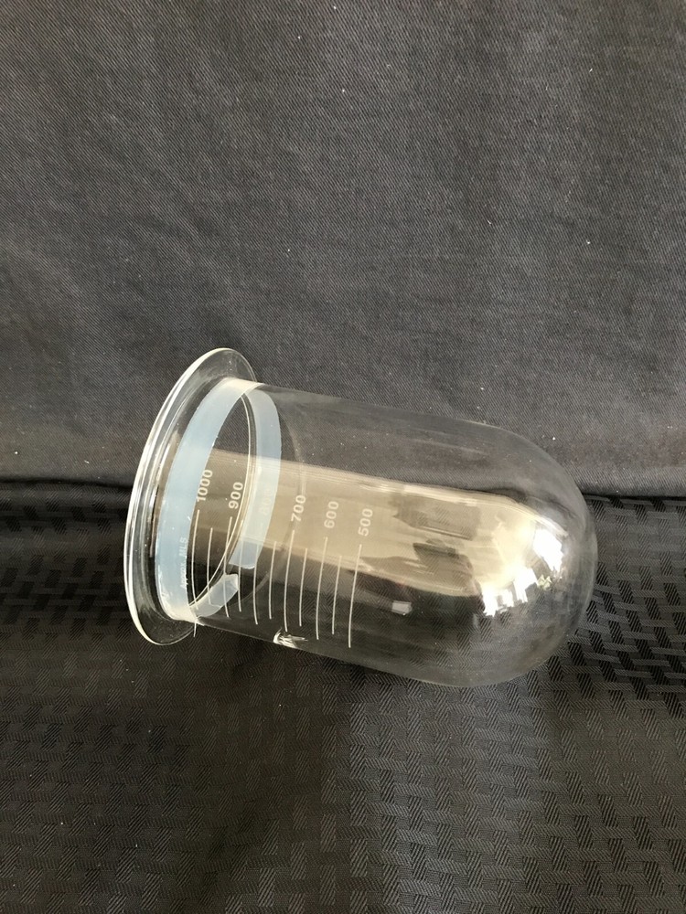 ZYMARK Glass 1000mL 1L Dissolution Testing Vessel Only 170mm H