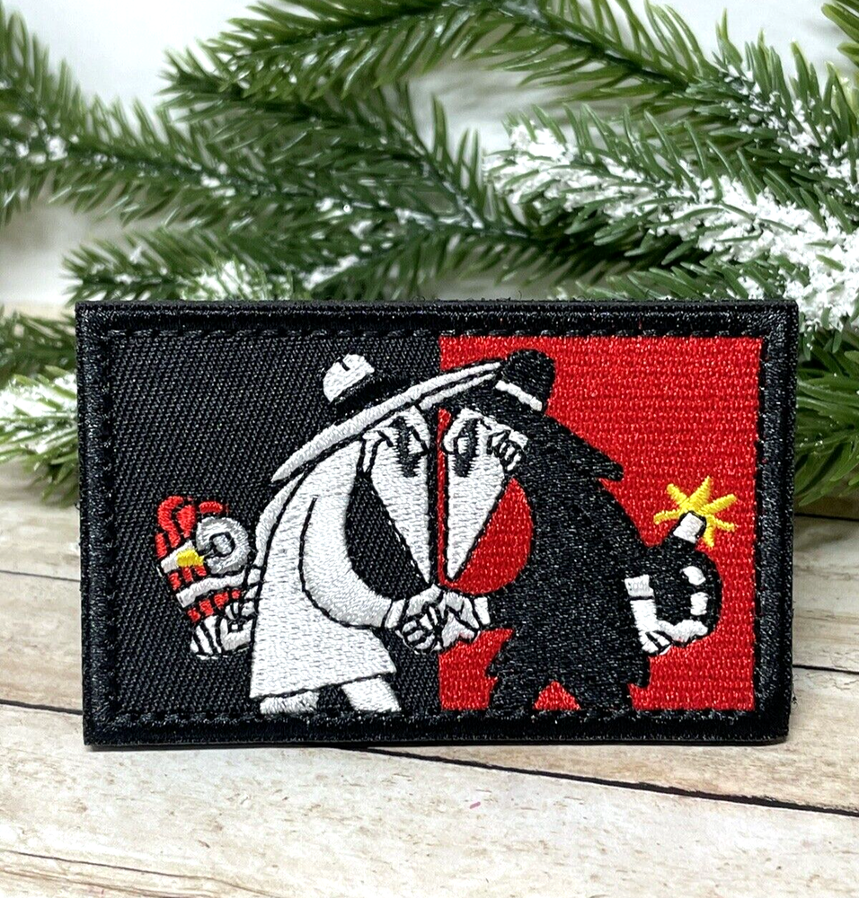 Spy vs Spy Patch - Tactical Morale Patch - Embroidered Arcade Retro Spy Patch