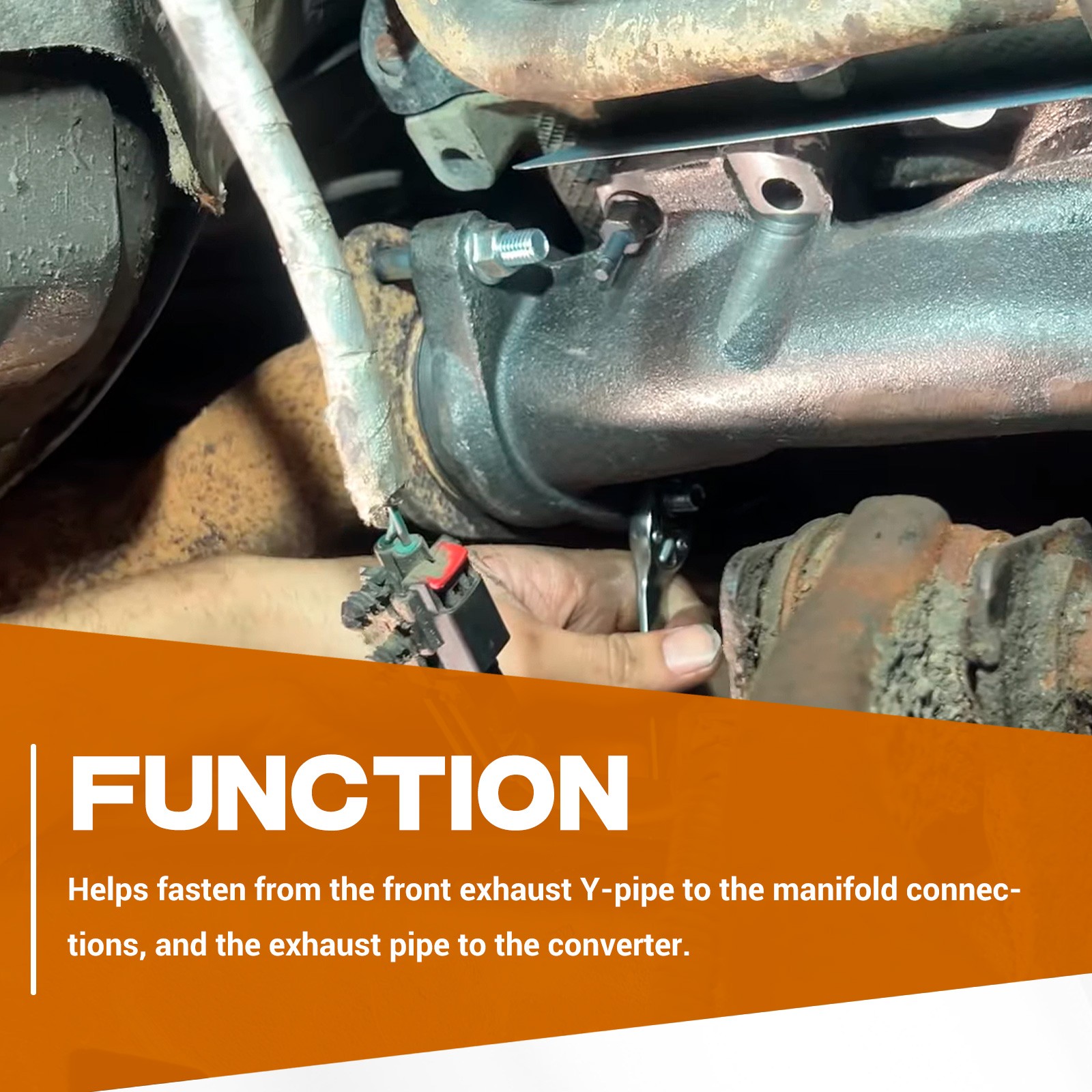 4 Pack Exhaust Manifold Flange Bolts & Nuts For Jeep Wrangler Dodge Durango Ram