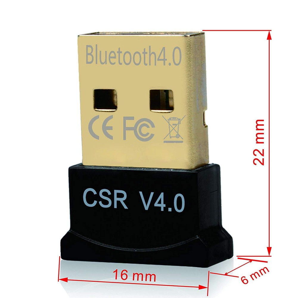 Mini USB Speed Bluetooth CSR 4.0 3.0 Adapter Dongle for Windows 7 8 10 PC Laptop