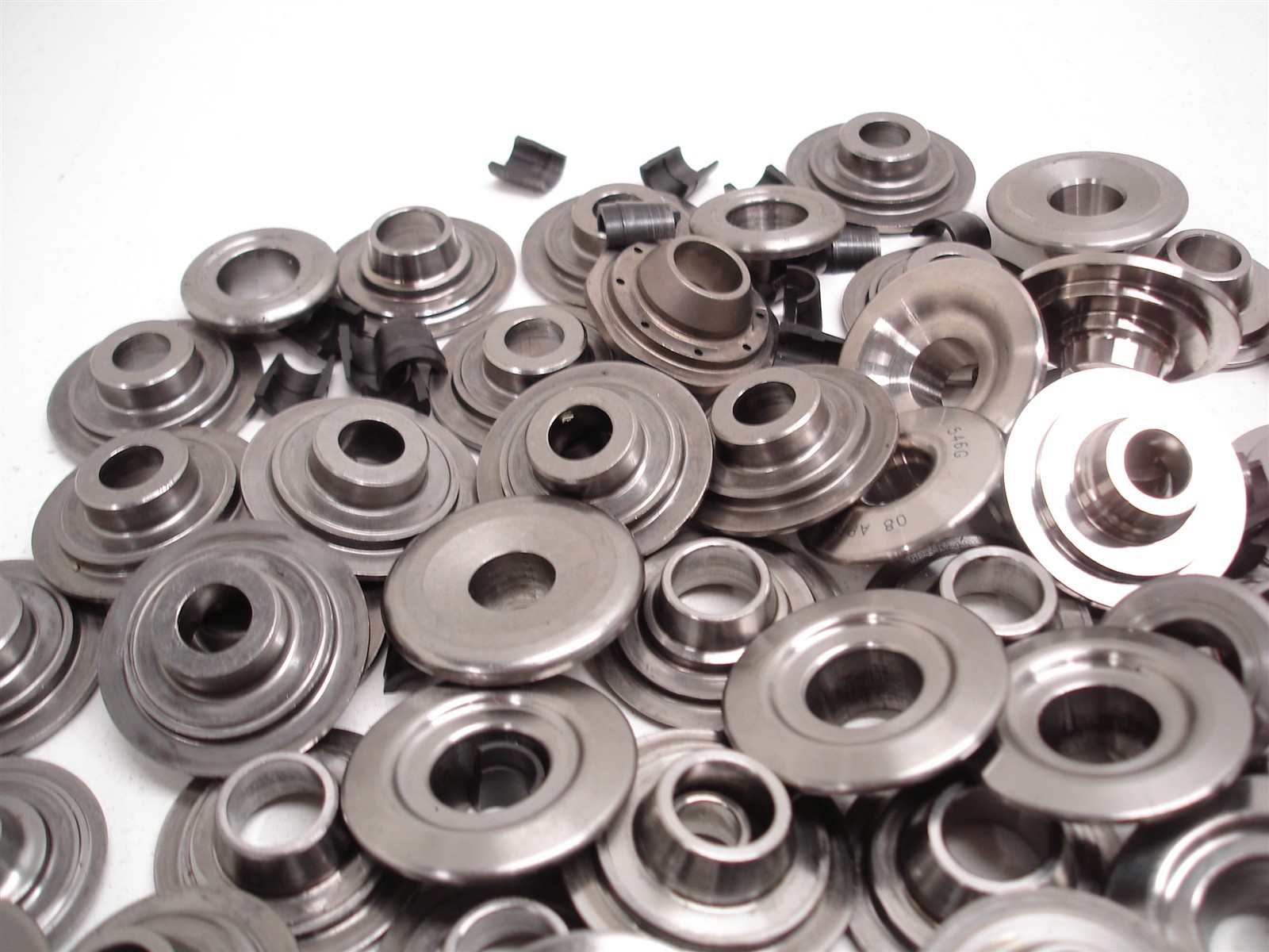 BULK 219 pcs NASCAR TITANIUM VALVE SPRING RETAINERS TOP LOCK / SUPER 7° DEL WEST