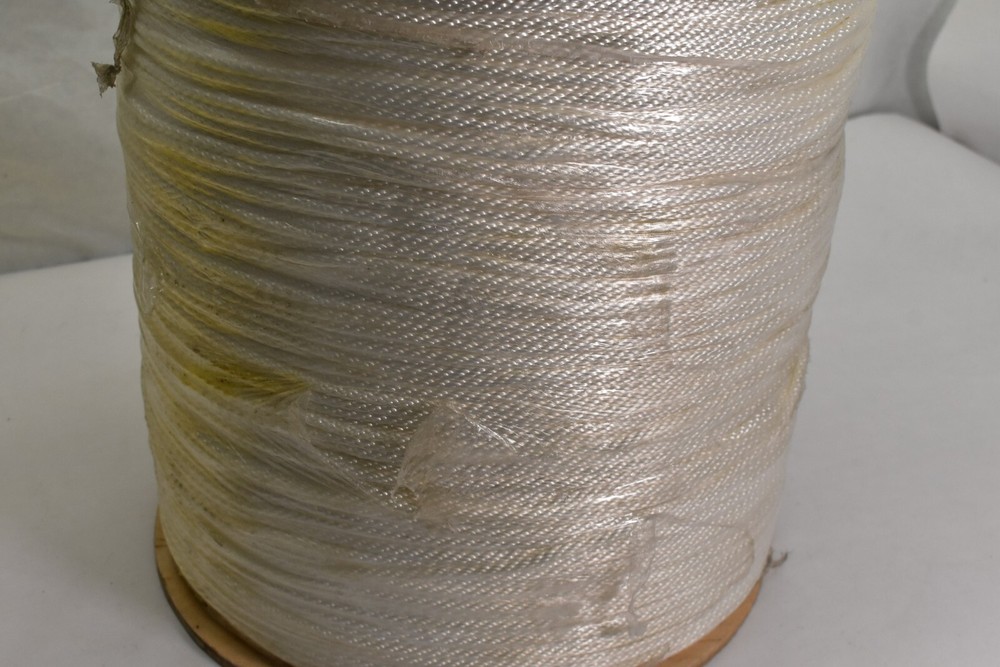 Solid Braid Polyester Rope White 7/32" 5000' 900 lbs Braided Rope on Spool