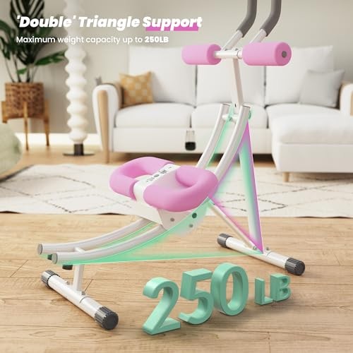 Ab Workout Equipment, Ab Machine with Height Adjustable and Stability, Ab