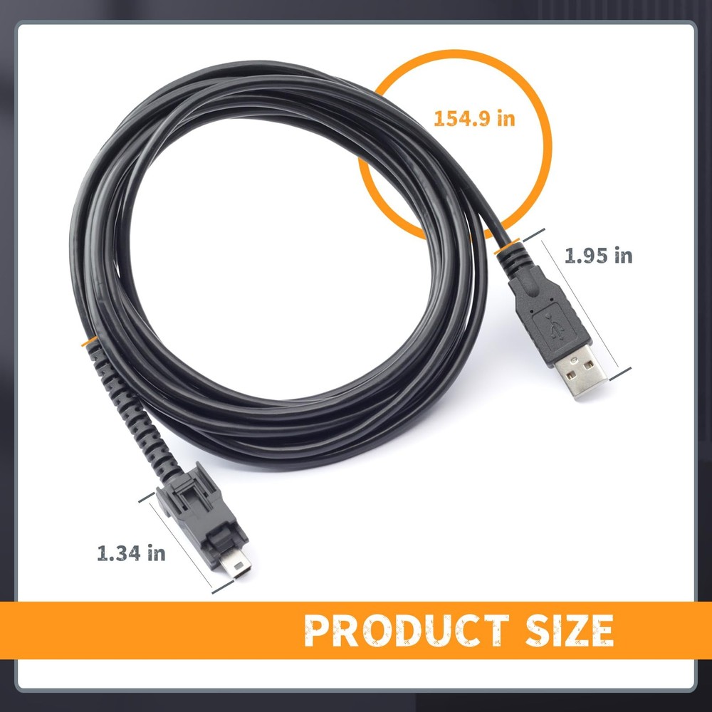 Erchon 404032 USB Cable Replacement for Nexiq Link 110 centimeters, Black