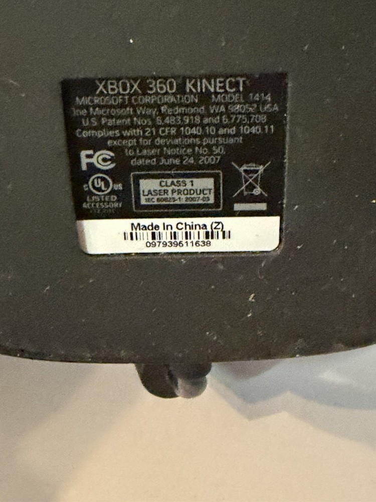 Microsoft 1414 Xbox 360 Kinect Sensor Bar Only - Black-Used (1/12)