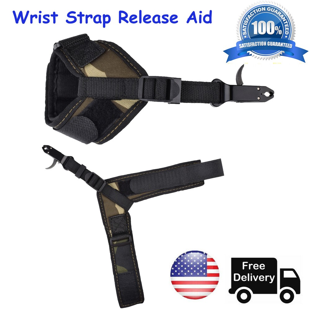 Archery Adjustable Release Aid Caliper Wrist Trigger Strap Compound Bow New