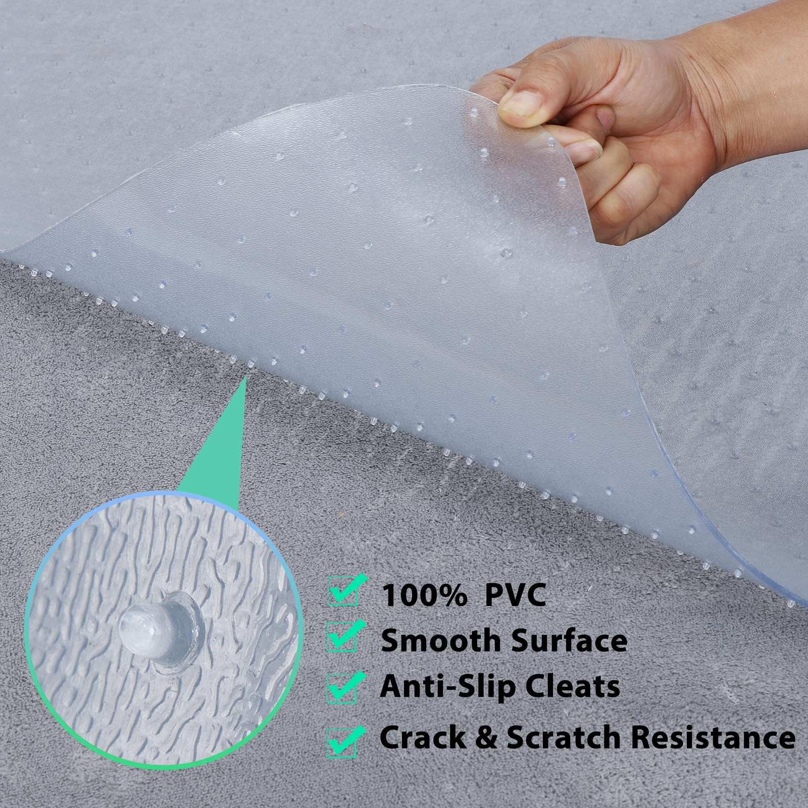 46" X 60" Office Mat Chair Mat Heavy Duty Carpets for Floor Rug Carpet Protector