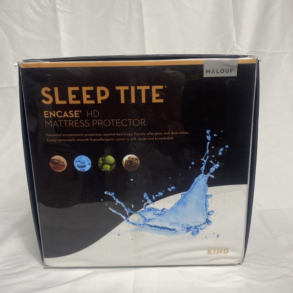 Malouf Sleep Tite Hypoallergenic Bed Bug Box Spring Protector Encasement - KING