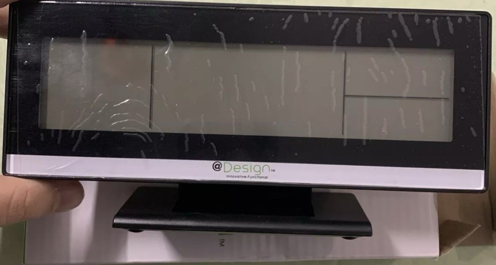 Design Innovative Functional 0006SV Large Light Up LCD Clock