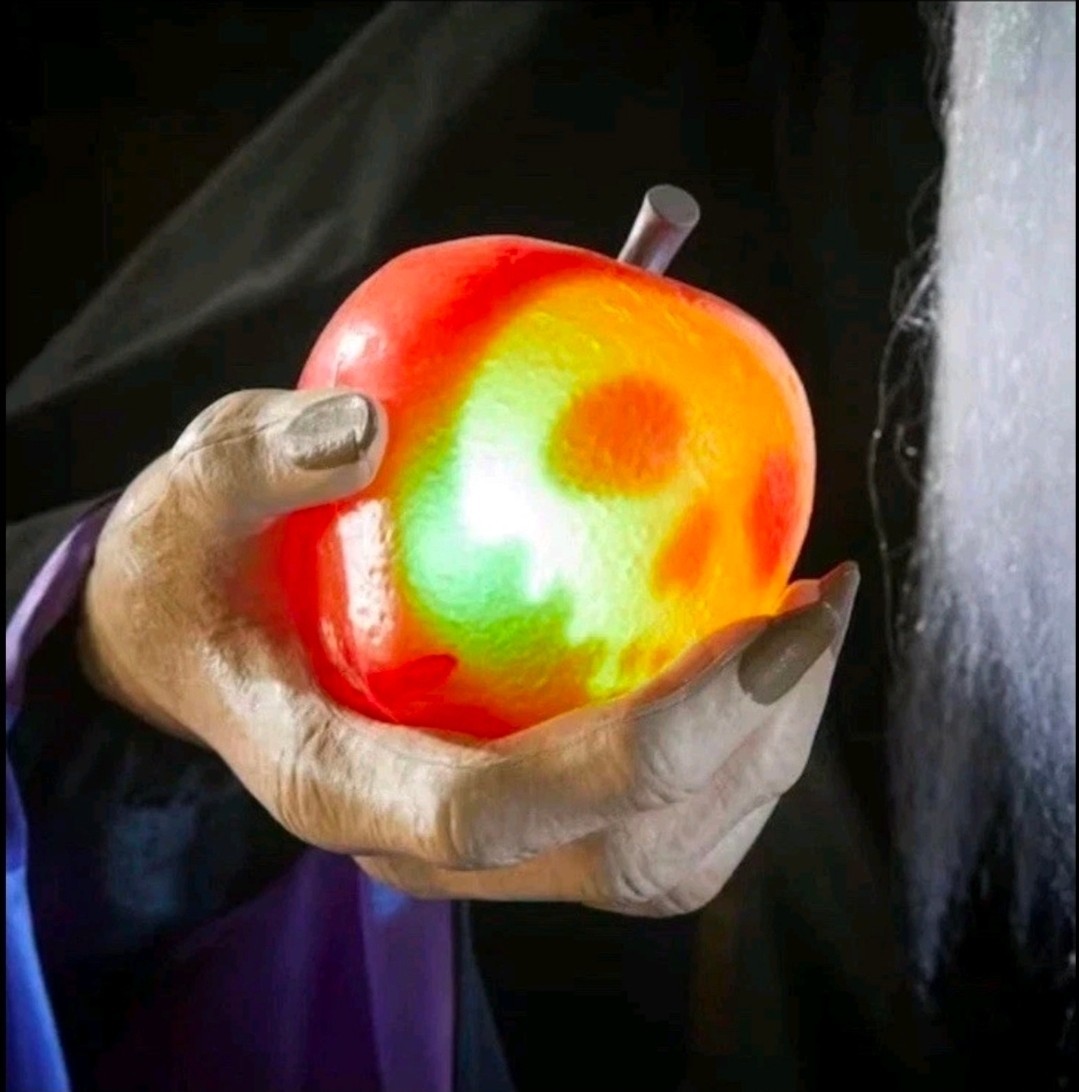 Disney 5.5 FT Animated Evil Queen Prop w/ Glowing Eyes & Apple