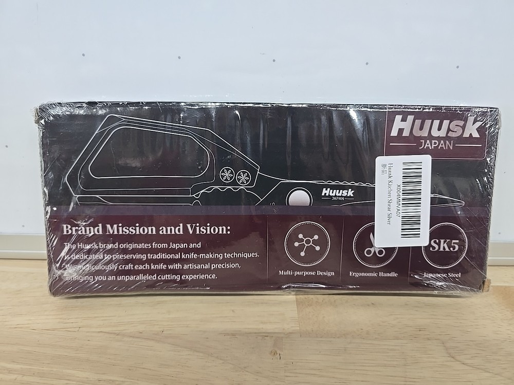 HUUSK Kitchen Scissors All Purpose - Stainless Steel Kitchen Shear, Sharp Silver